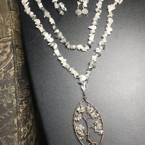 Tree of life labradorite- black rutilated quartz